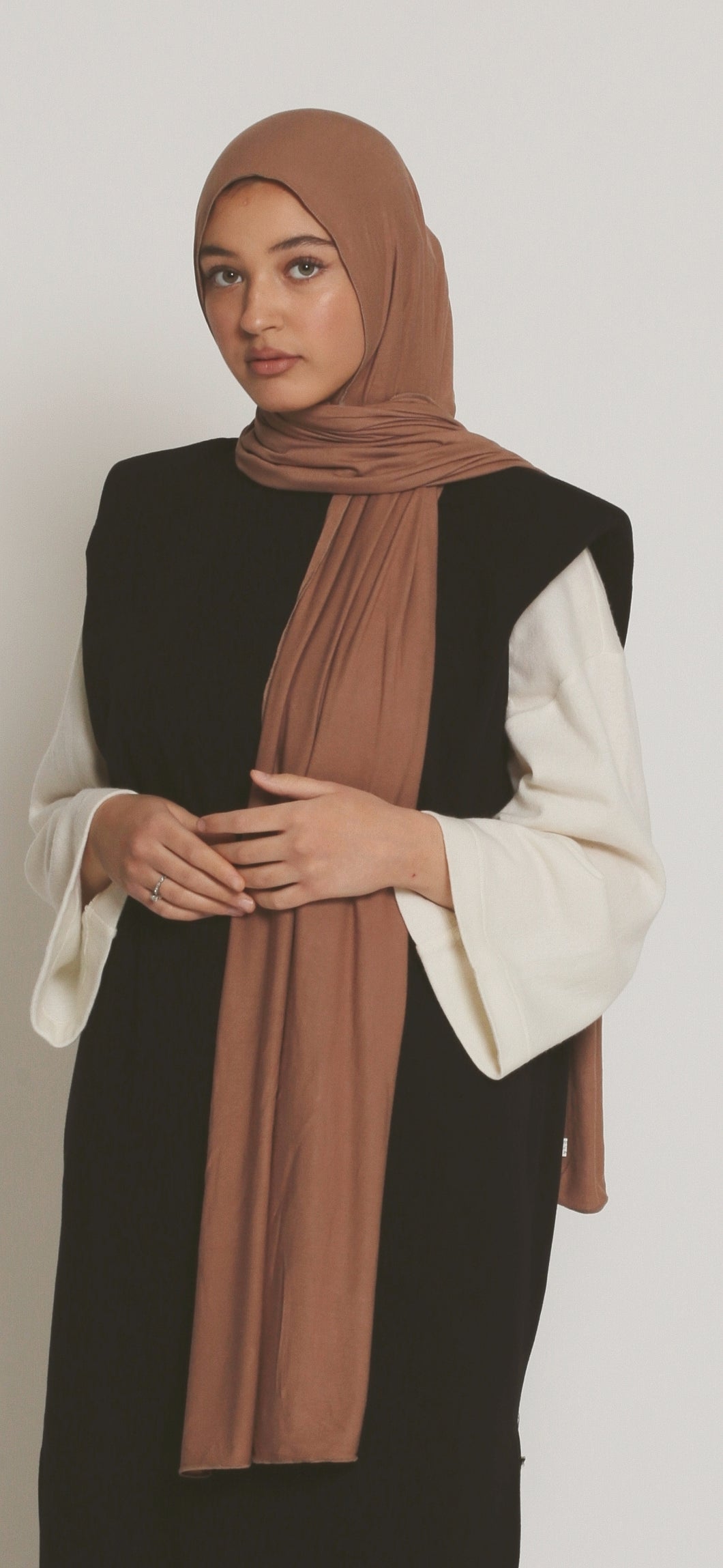 Dress with shoulder pads-Black by CLP