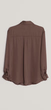 Load image into Gallery viewer, Mästore Satin Shirt-Chocolate Brown