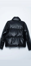 Load image into Gallery viewer, Faux leather puffer
