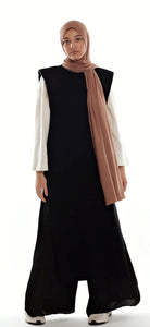 Dress with shoulder pads-Black by CLP