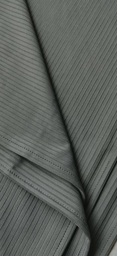 Ribbed Lycra Jersey Hijab-Ash