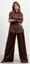 Load image into Gallery viewer, Mästore Satin Trousers-Chocolate Brown