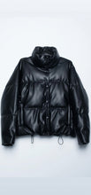 Load image into Gallery viewer, Faux leather puffer