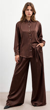 Load image into Gallery viewer, Mästore Satin Trousers-Chocolate Brown