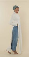 Load image into Gallery viewer, Mästore Knit Slit Dress-White shimmer