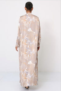 Front pleated maxi dress
