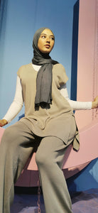 Premium Cotton Jersey Hijab in Graphite (Dark Grey) - House of Mästore